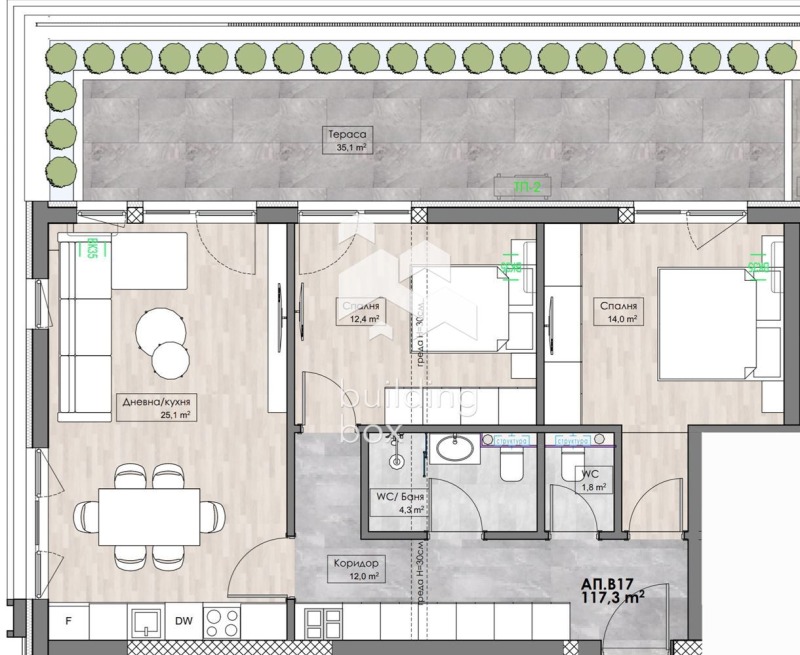 Na sprzedaż  2 sypialnie Plowdiw , Karszijaka , 127 mkw | 87883464 - obraz [2]