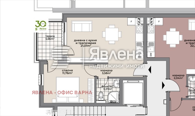 Продава 2-СТАЕН, гр. Варна, Погреби, снимка 4 - Aпартаменти - 47540420