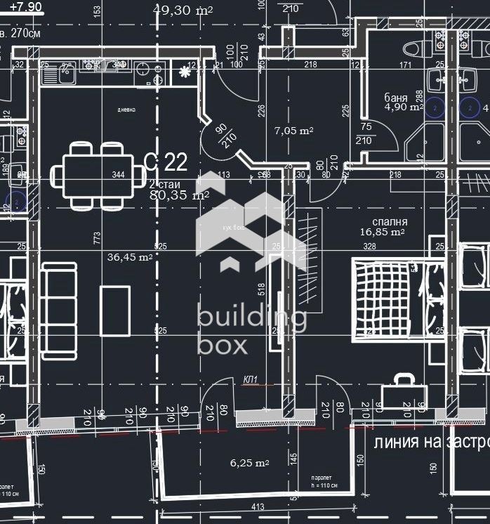 Till salu  1 sovrum Sofia , Manastirski livadi , 93 kvm | 70315298 - bild [5]