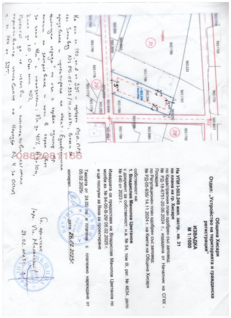 Продава ПАРЦЕЛ, гр. Хисаря, област Пловдив, снимка 5 - Парцели - 53093516