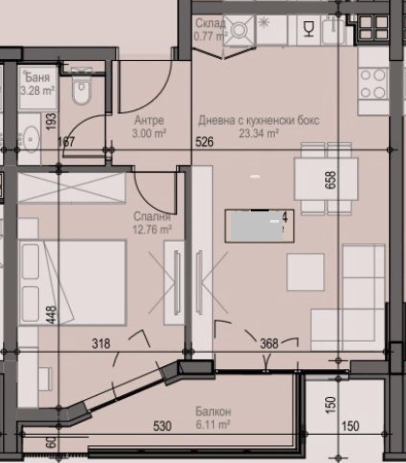 Продава 2-СТАЕН, гр. София, Лагера, снимка 3 - Апартаменти - 55532880