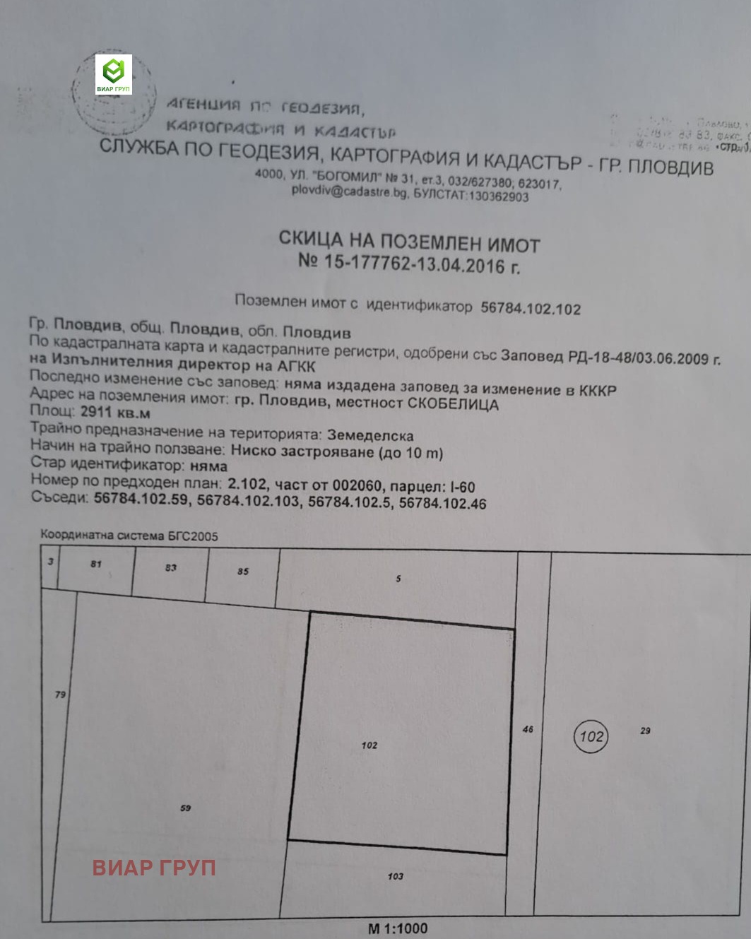 Продава ПАРЦЕЛ, гр. Пловдив, Тракия, снимка 2 - Парцели - 53612904
