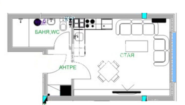 Продаја  Студио Пловдив , Младежки Халм , 43 м2 | 83408785 - слика [2]