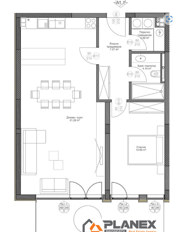 Продается  1 спальня Варна , Бриз , 93 кв.м | 25054980 - изображение [2]