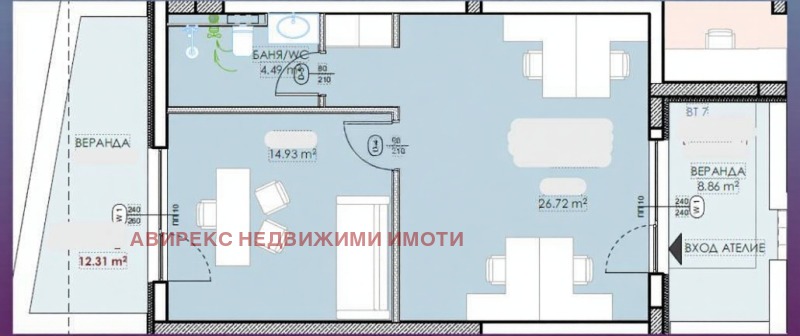 À venda  1 quarto Plovdiv , Mladejki Halm , 62 m² | 17314914