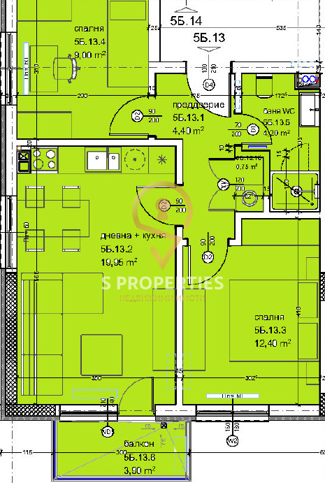In vendita  2 camere da letto Varna , Kajsieva gradina , 76 mq | 52676903 - Immagine [3]