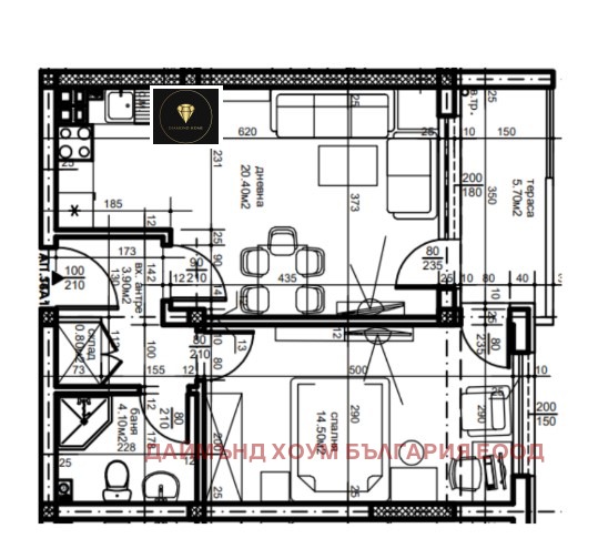 In vendita  1 camera da letto Plovdiv , Iugen , 65 mq | 59823303 - Immagine [2]
