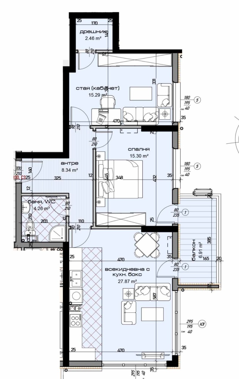 For Sale  2 bedroom Varna , Mladost 1 , 114 sq.m | 47771682 - image [2]
