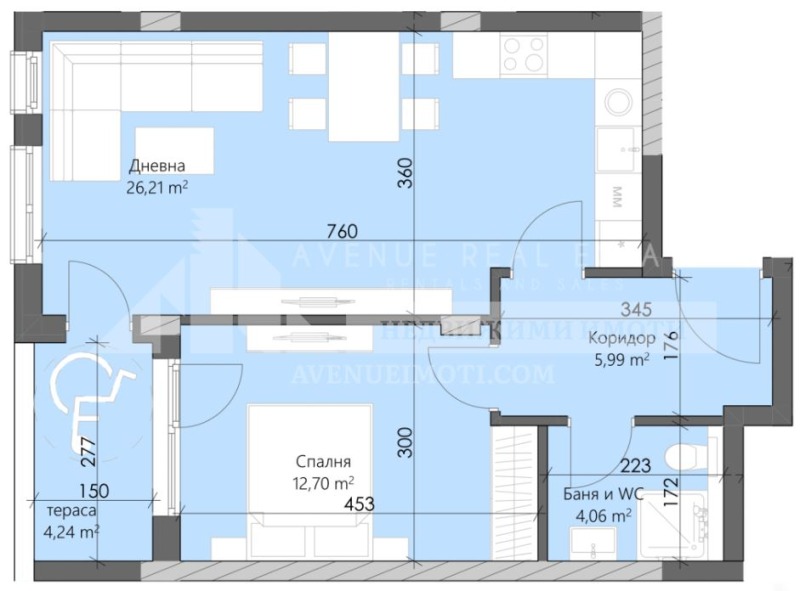 À venda  1 quarto Plovdiv , Karchiiaka , 76 m² | 44121003 - imagem [2]