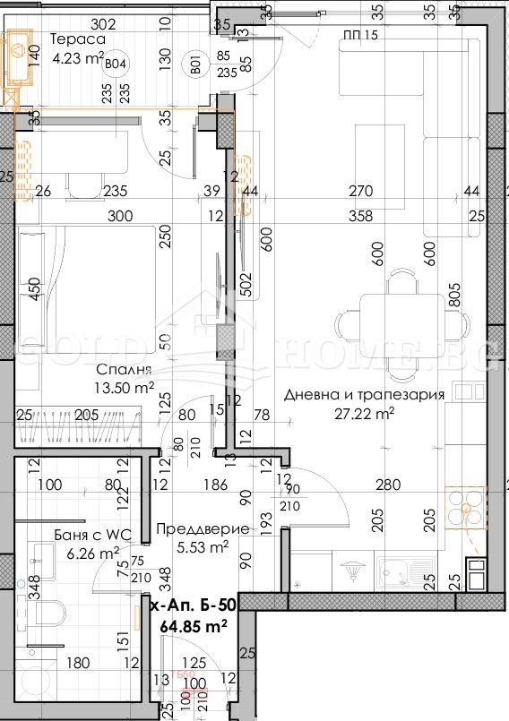 Till salu  1 sovrum Plovdiv , Jujen , 72 kvm | 11055973 - bild [13]