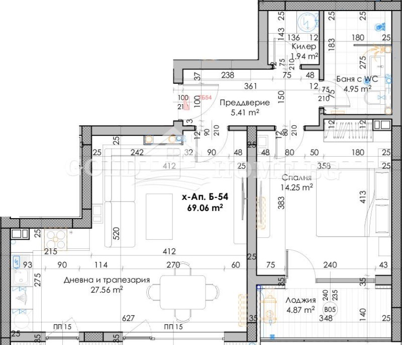 Till salu  1 sovrum Plovdiv , Jujen , 72 kvm | 11055973 - bild [12]