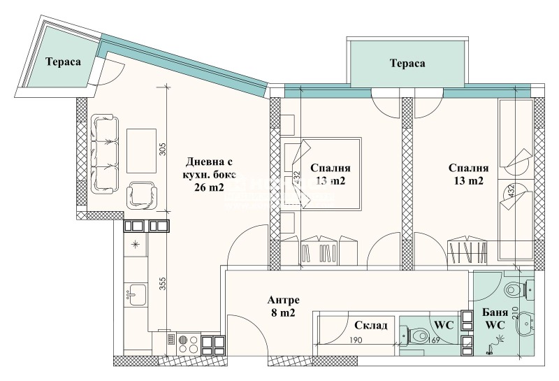 Na prodej  2 ložnice Plovdiv , Centar , 100 m2 | 84492879 - obraz [2]