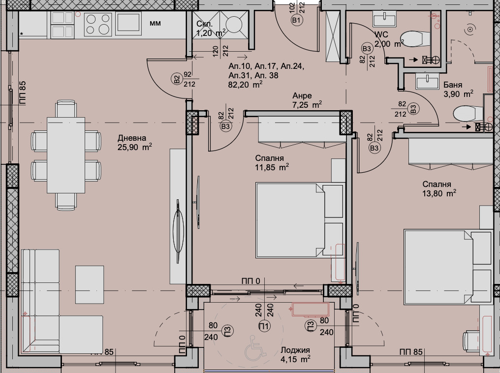 Продава 3-СТАЕН, гр. Пловдив, Христо Смирненски, снимка 2 - Апартаменти - 53979667