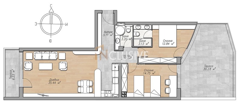 En venta  2 dormitorios Sofia , Oborishte , 147 metros cuadrados | 23957078