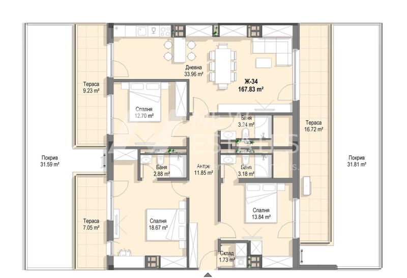 Продаја  3 спаваће собе Софија , Крастова вада , 197 м2 | 50167700 - слика [5]