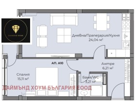 1 makuuhuone Hristo Smirnenski, Plovdiv 2