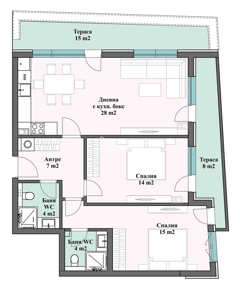 Продава 3-СТАЕН, гр. Пловдив, Христо Смирненски, снимка 2 - Aпартаменти - 44542326