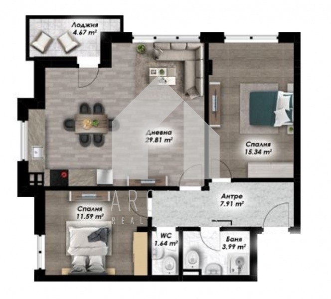 Продава 3-СТАЕН, гр. Пловдив, Остромила, снимка 2 - Апартаменти - 53381162