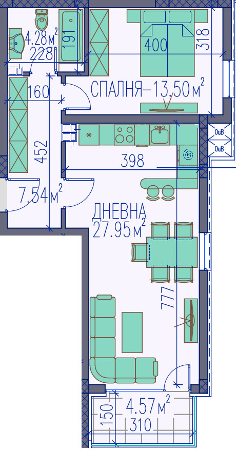 Продава  2-стаен град Пловдив , Център , 77 кв.м | 55419143 - изображение [3]