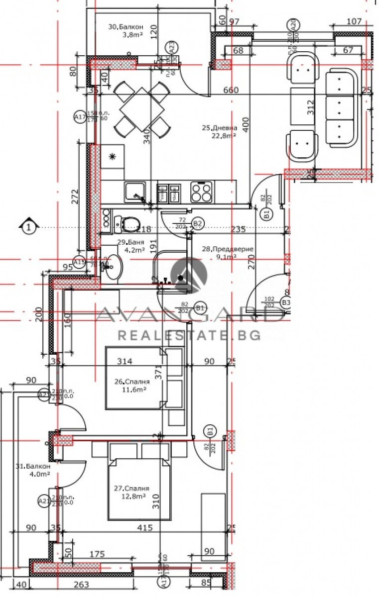 En venta  2 dormitorios Plovdiv , Kyuchuk Parizh , 99 metros cuadrados | 13337770 - imagen [8]