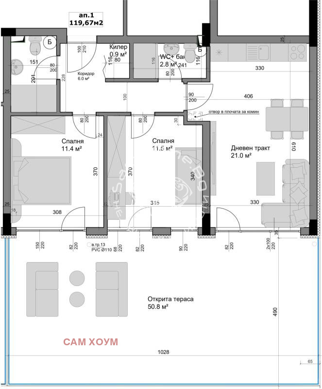 For Sale  2 bedroom Varna , Vladislav Varnenchik 1 , 115 sq.m | 69073862 - image [2]