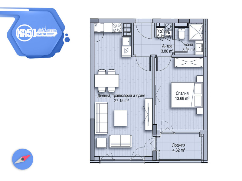 En venta  1 dormitorio Sofia , Vitosha , 76 metros cuadrados | 15924936 - imagen [2]