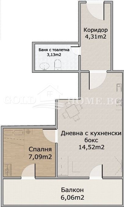 Na sprzedaż  1 sypialnia Plowdiw , Kjuczuk Pariż , 58 mkw | 43940470 - obraz [2]