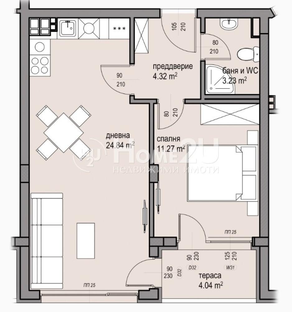 Продава 2-СТАЕН, гр. София, в.з.Малинова долина, снимка 2 - Апартаменти - 55324942