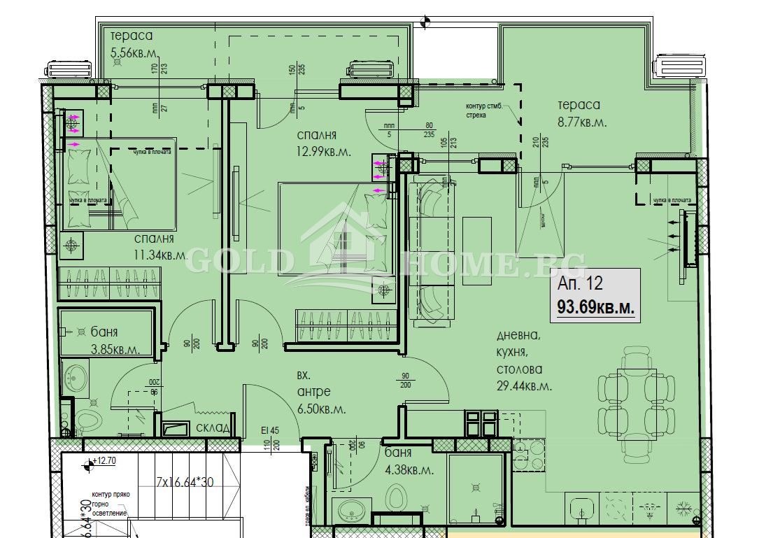 Продава 3-СТАЕН, гр. Пловдив, Кючук Париж, снимка 4 - Апартаменти - 55308810