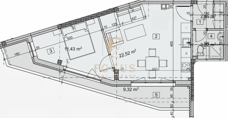 Продава  2-стаен, град Пловдив, Коматево • 66 821 EUR • ID 51403376 — holmes.bg - [1] 