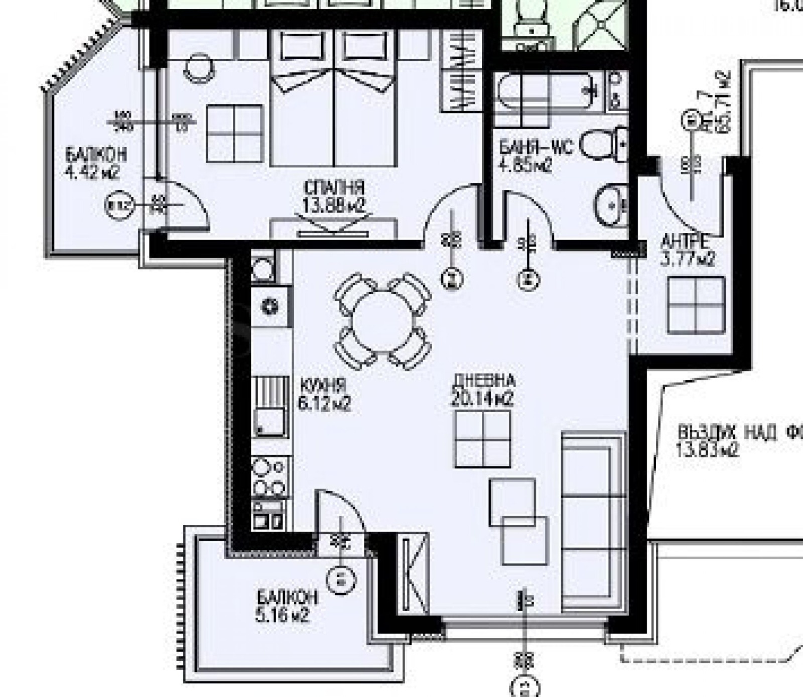 Продава 2-СТАЕН, гр. София, Драгалевци, снимка 3 - Апартаменти - 54614657