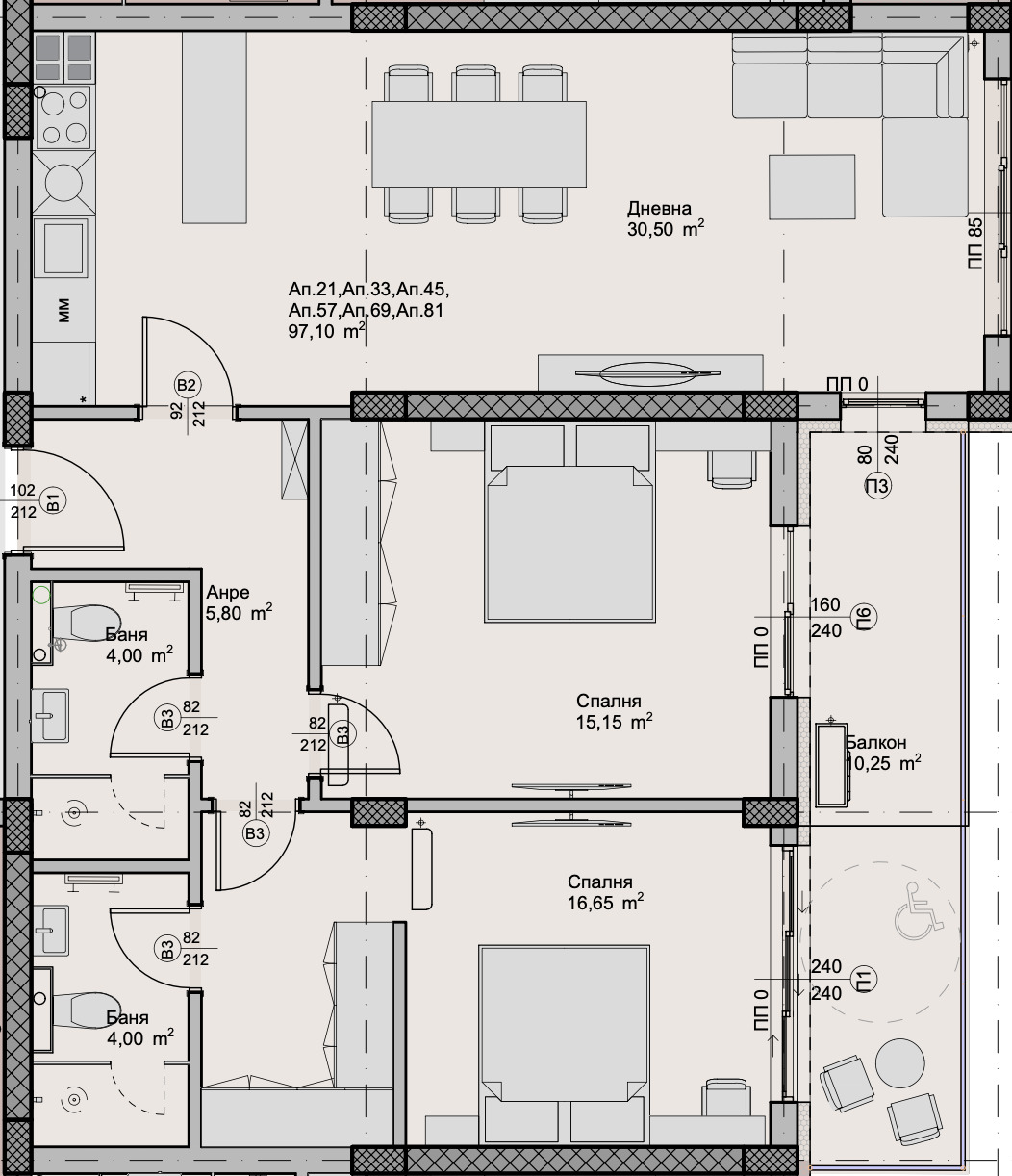 Продава 3-СТАЕН, гр. Пловдив, Христо Смирненски, снимка 2 - Апартаменти - 54141263