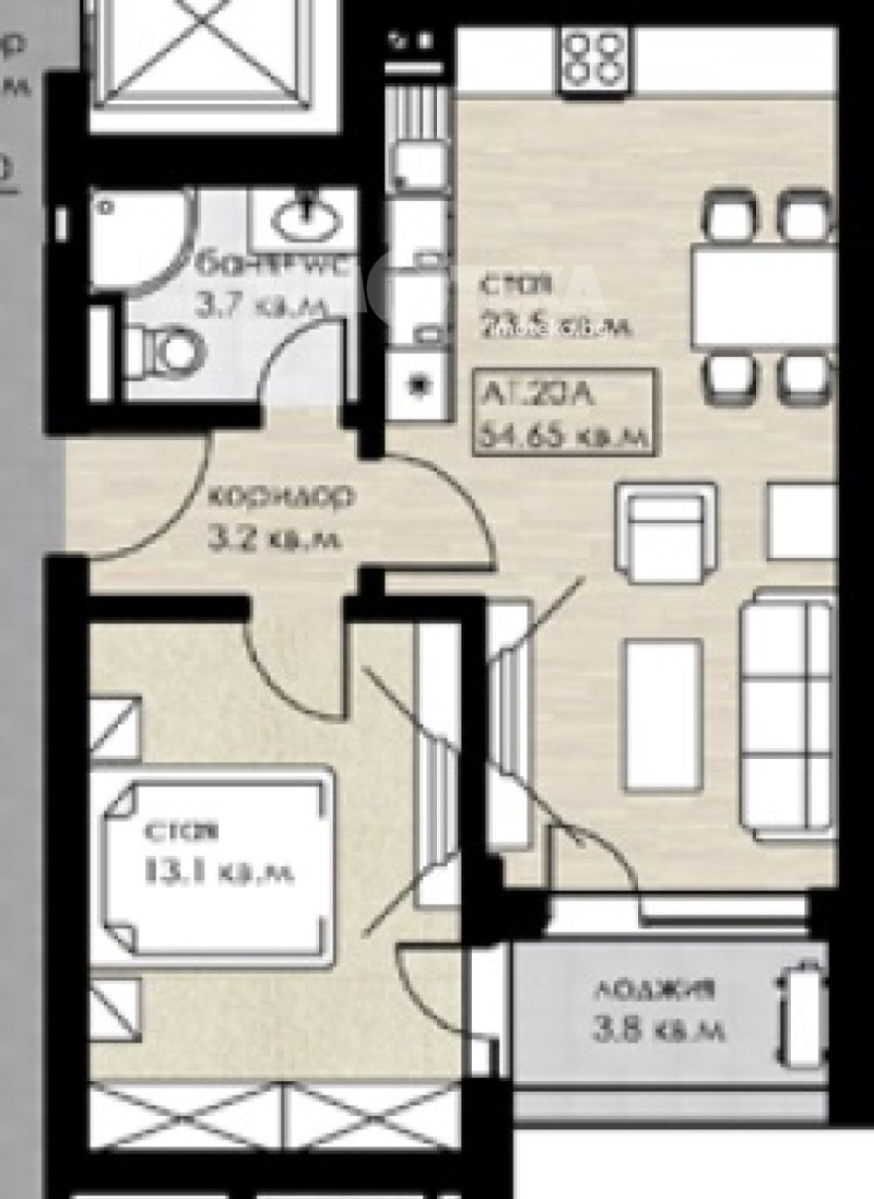Na prodej  1 ložnice Sofia , Družba 2 , 65 m2 | 16689599 - obraz [2]