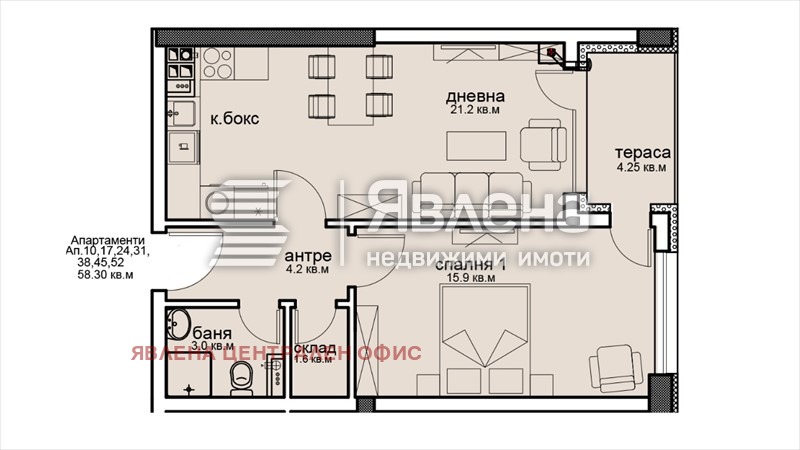 Продава 2-СТАЕН, гр. София, Витоша, снимка 2 - Апартаменти - 53516539