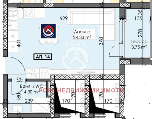 Til salg  Studie Plovdiv , Trakiya , 46 kvm | 81042322