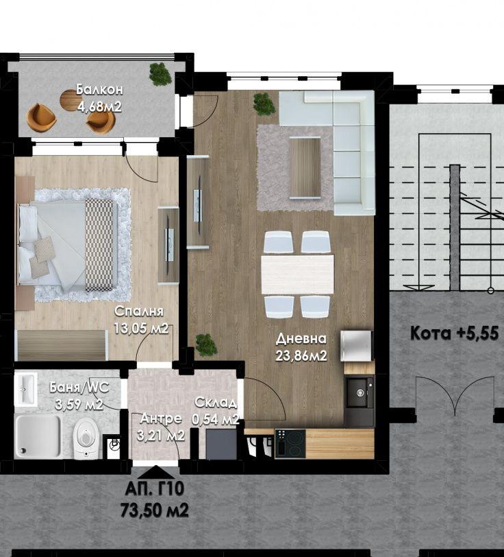 Продава 2-СТАЕН, гр. Пловдив, Южен, снимка 2 - Апартаменти - 55062272