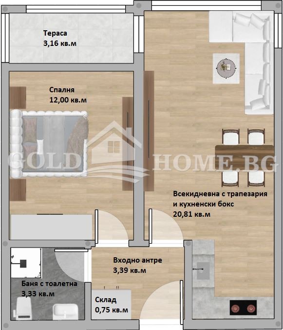 Продава 2-СТАЕН, гр. Пловдив, Христо Смирненски, снимка 2 - Апартаменти - 55842733