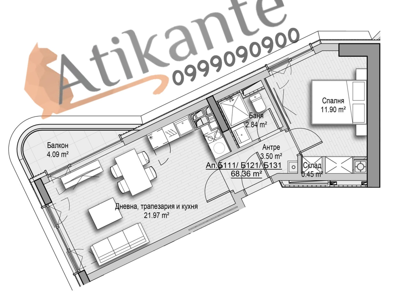 Продава 2-СТАЕН, гр. София, Витоша, снимка 3 - Апартаменти - 55676043