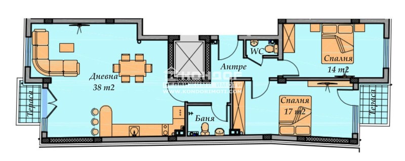 In vendita  2 camere da letto Plovdiv , Hristo Smirnenski , 121 mq | 56045001 - Immagine [2]