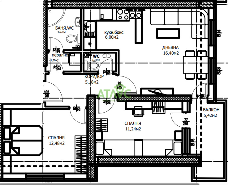 In vendita  2 camere da letto Plovdiv , Trakiia , 90 mq | 44511557 - Immagine [12]