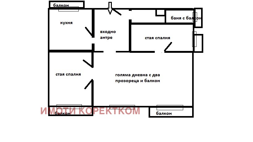 Продава 3-СТАЕН, гр. София, Център, снимка 2 - Апартаменти - 56686499