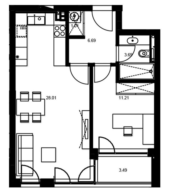 Продава 2-СТАЕН, гр. Варна, ХЕИ, снимка 4 - Aпартаменти - 47106544