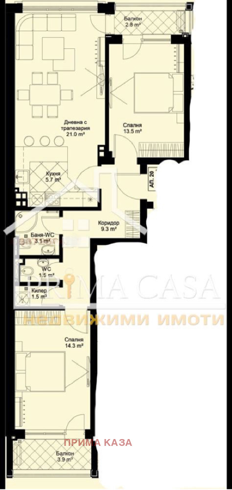 Продава 3-СТАЕН, гр. Пловдив, Христо Смирненски, снимка 10 - Aпартаменти - 49556058