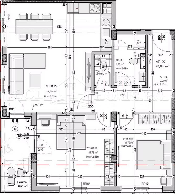 Eladó  2 hálószobás Plovdiv , Ostromila , 95 négyzetméter | 81989869 - kép [4]