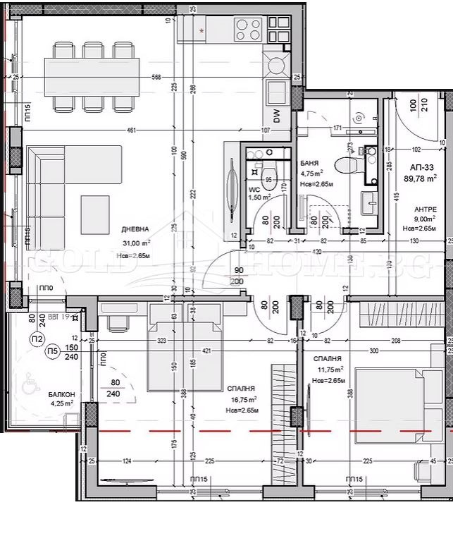 Eladó  2 hálószobás Plovdiv , Ostromila , 95 négyzetméter | 81989869 - kép [3]