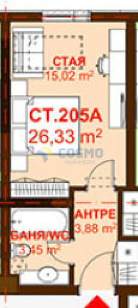 Продава 1-СТАЕН, гр. Бургас, Сарафово, снимка 2 - Апартаменти - 56098756