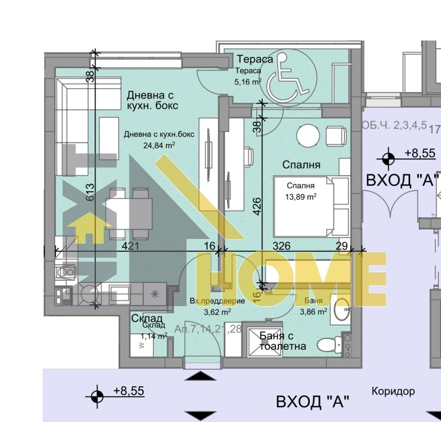 Продава 2-СТАЕН, гр. Пловдив, Остромила, снимка 8 - Апартаменти - 54131902