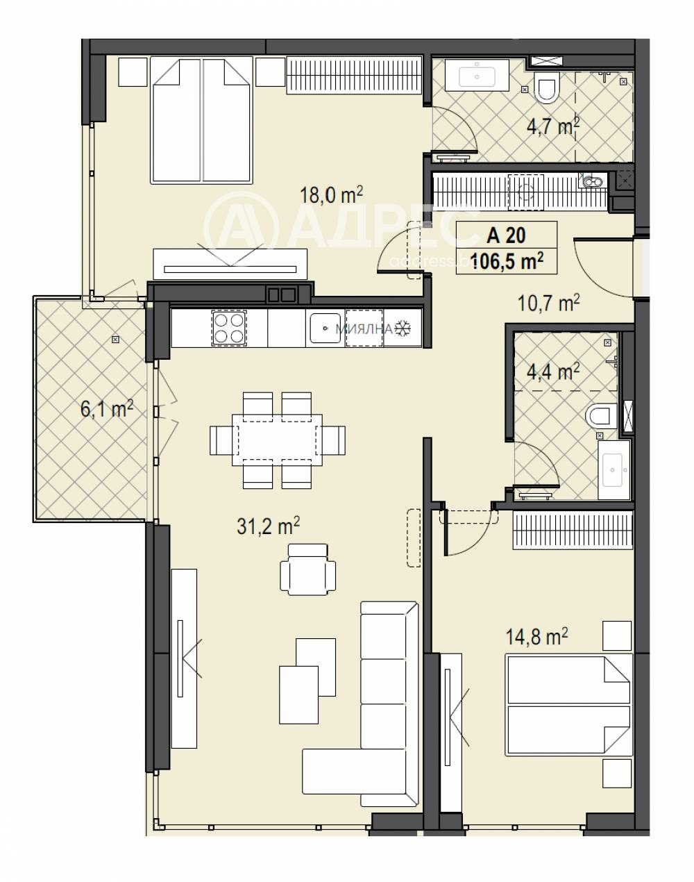 Продава 3-СТАЕН, гр. София, Бояна, снимка 4 - Апартаменти - 54143454
