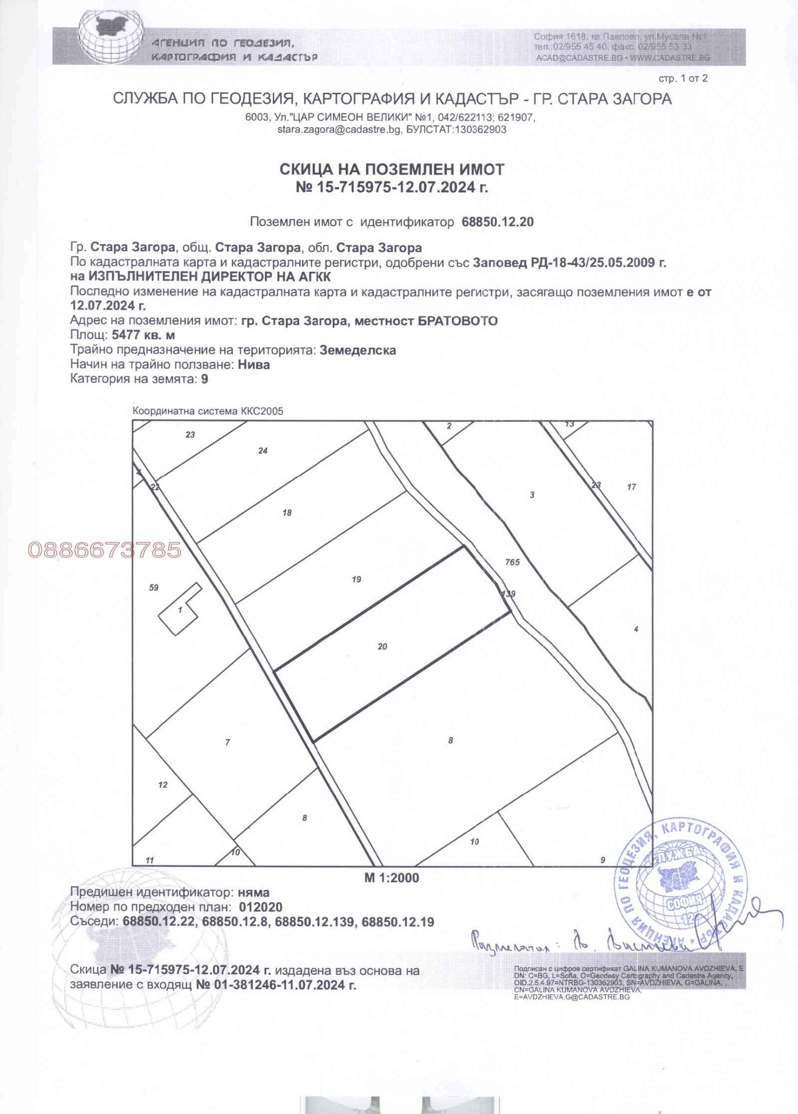Продава ПАРЦЕЛ, гр. Стара Загора, Железник - център