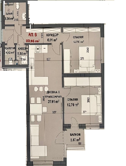 Продава 3-СТАЕН, гр. Стара Загора, Аязмото, снимка 2 - Aпартаменти - 47194488